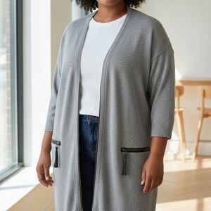 Nordstrom Charcoal Knit Sweater - Casual Sweater - layering - Size L